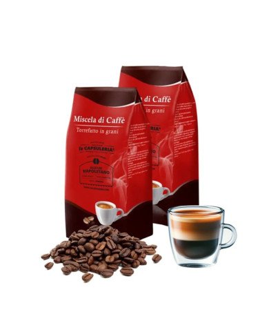 1 kg. 100% Robusta kavos pupelių-ALLEGRI NAPOLETANO