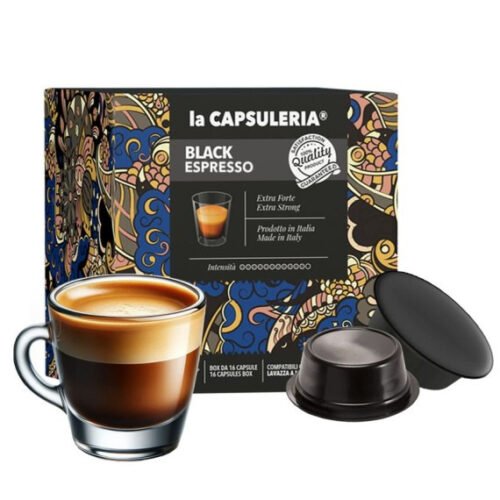 Black Espresso Coffe - kavos kapsulės skirtos Lavazza A Modo Mio
