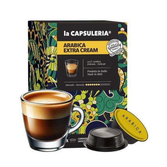 Arabica Extra Cream 100% Arabica - kavos kapsulės skirtos Lavazza A Modo Mio®