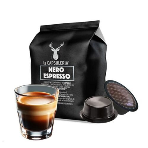 black espresso coffee capsules compatible with lavazza a modo mio