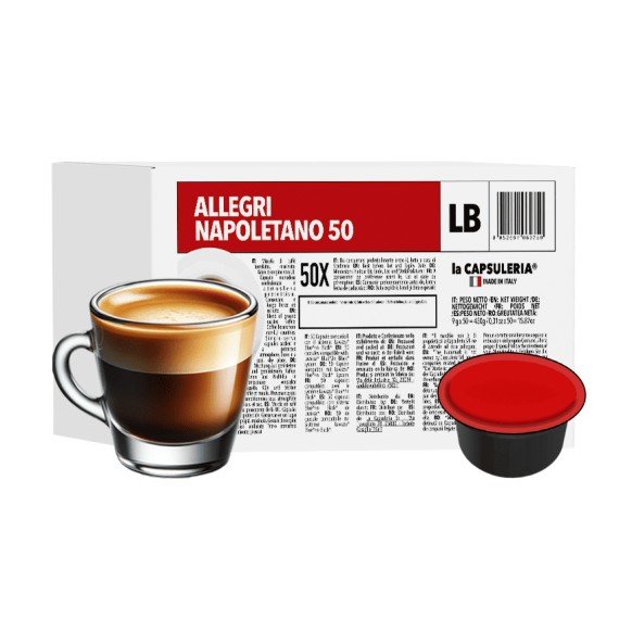 allegri napoletano coffee capsules compatible with lavazza blue in black